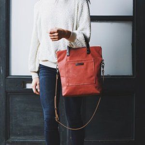 Waxed Canvas Book Bag